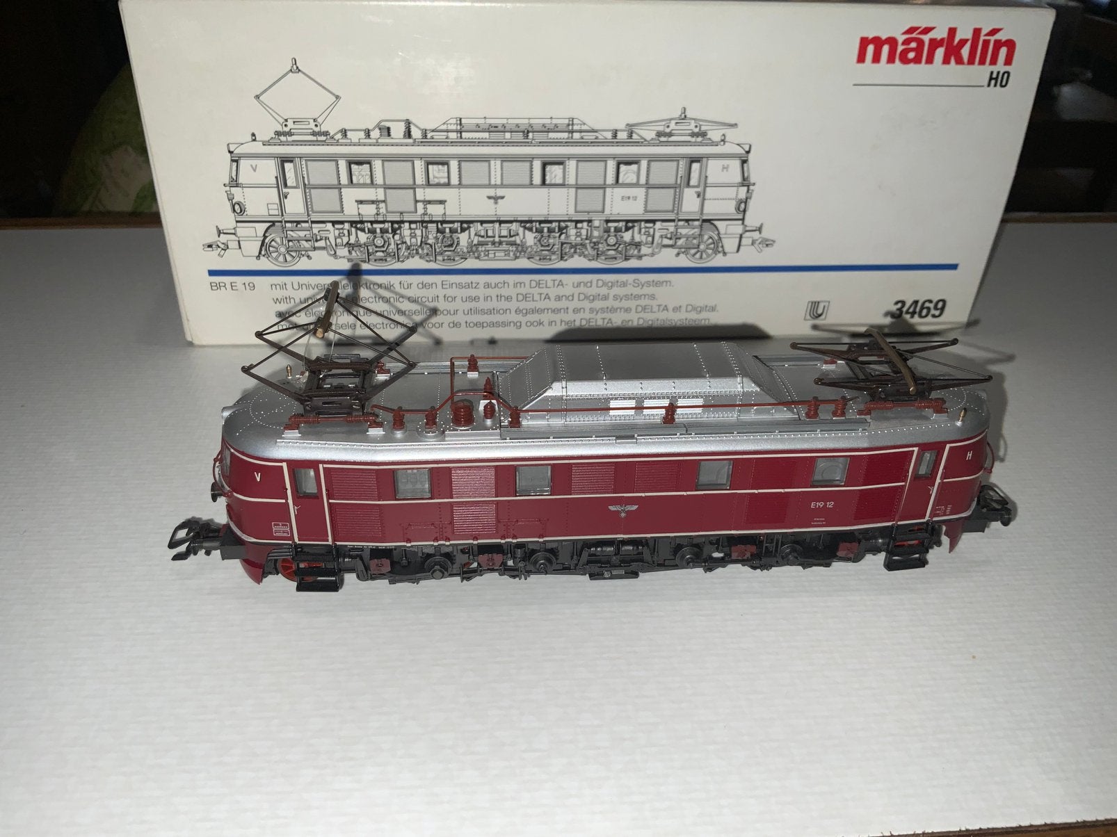 MARKLIN 3469 BORDEAUX DRG METALEN ELEKTRISCHE LOCOMOTIEF, Ophalen of Verzenden, Zo goed als nieuw, Wisselstroom, Locomotief