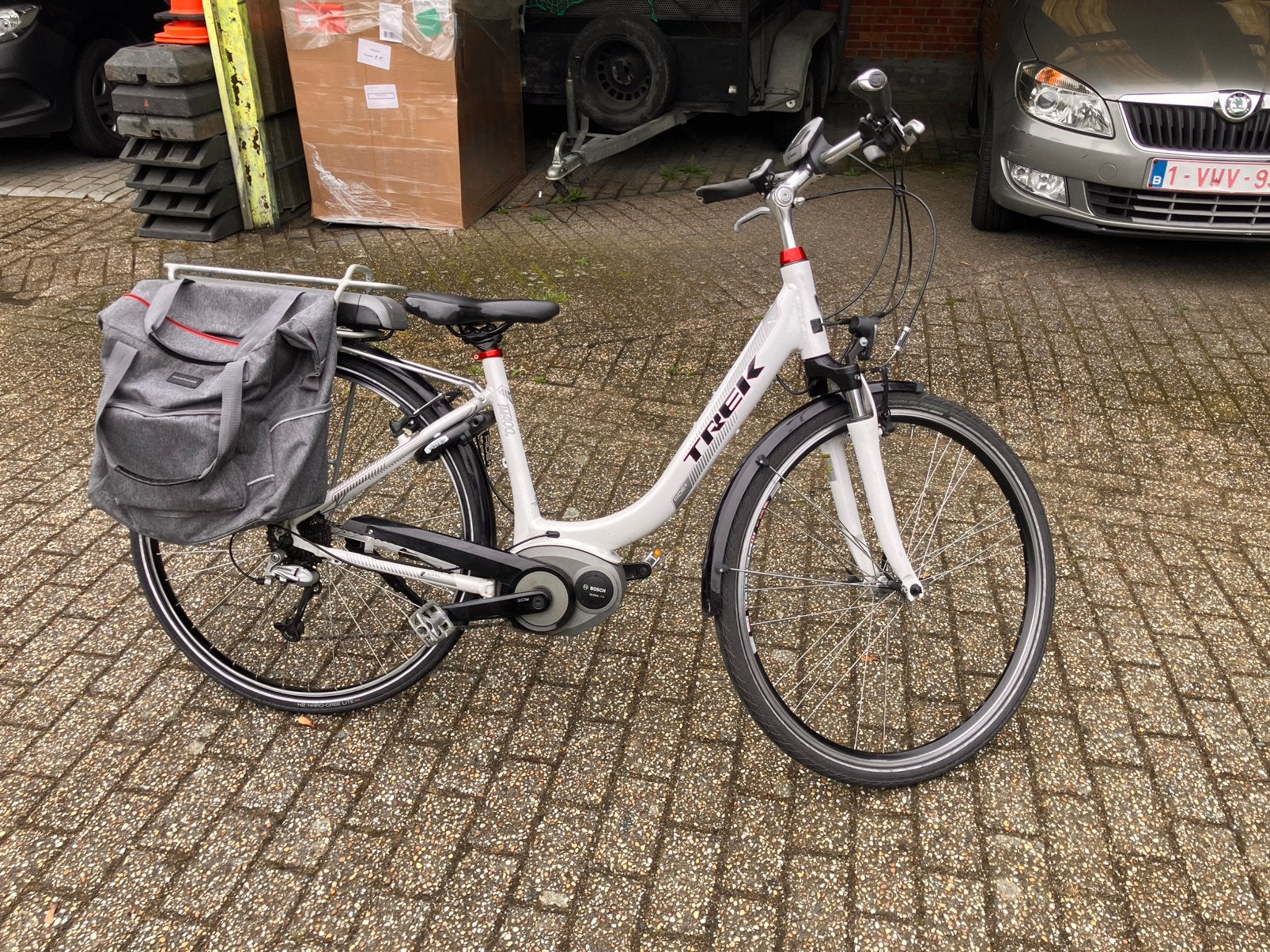 Trek elektrische damens fiets, Ophalen, Gebruikt, 30 tot 50 km per accu, Overige merken