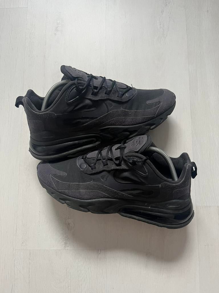 Nike Air Max 270 React ‘Triple Black’ - Maat 44, Enlèvement ou Envoi, Porté, Baskets, Noir