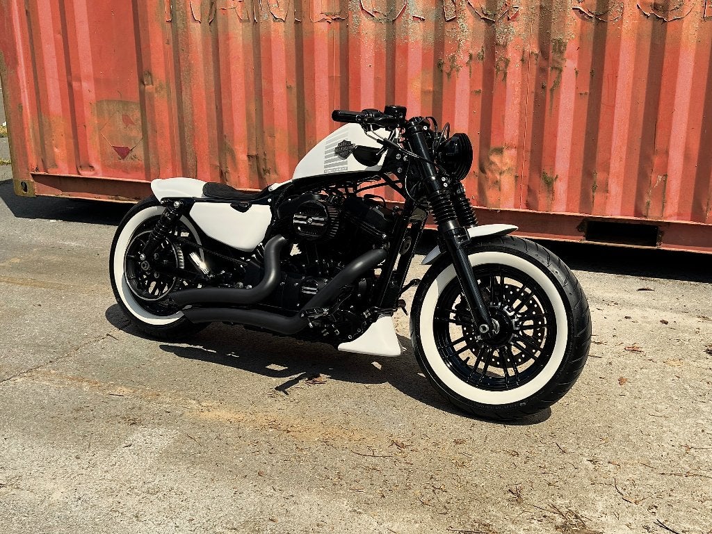 Harley 1200 Forty Eight Blanche Bobber Neuve ONE OF ONE !, Motos, Éclairage LED, 2 cylindres, 2016 cm³, Autre