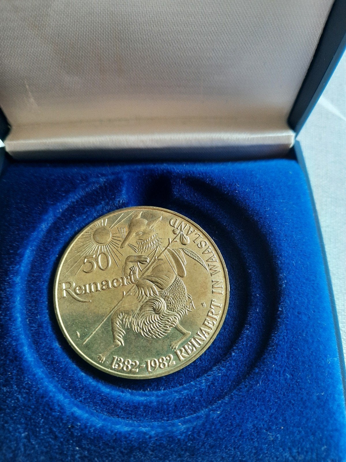 Stedenpenning Sint-Niklaas 1982 - Reinaert De Vos, Postzegels en Munten, Penningen en Medailles, Ophalen of Verzenden