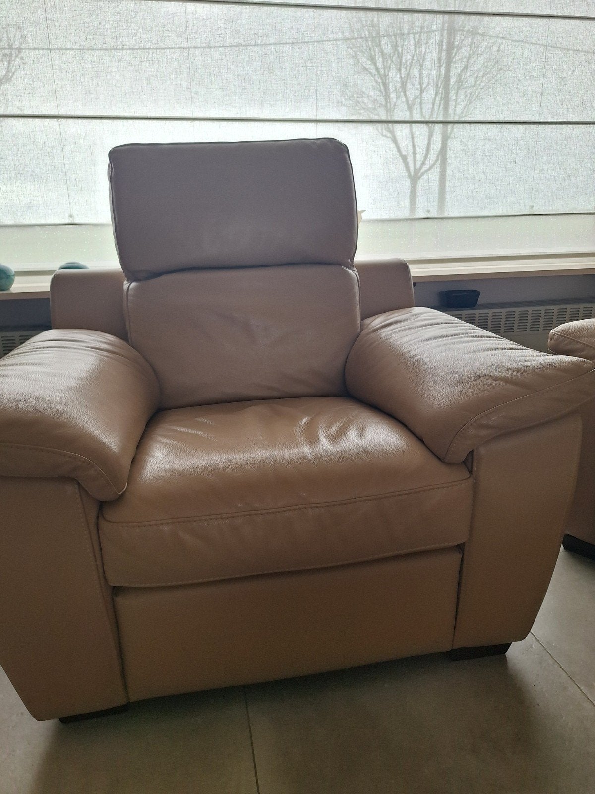 Siège en cuir pour 1 personne, Maison & Meubles, 75 à 100 cm, Comme neuf, Enlèvement, Cuir