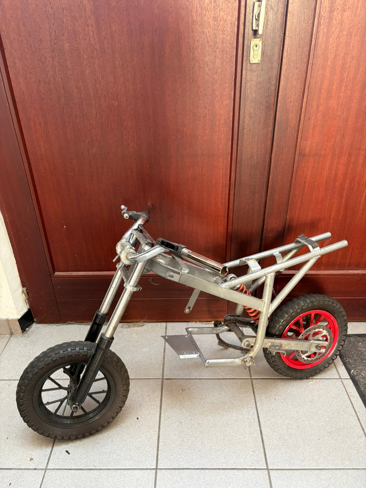 Pitbike frame, Fietsen en Brommers, Ophalen, 49 cc, Schijfrem, Pitbike