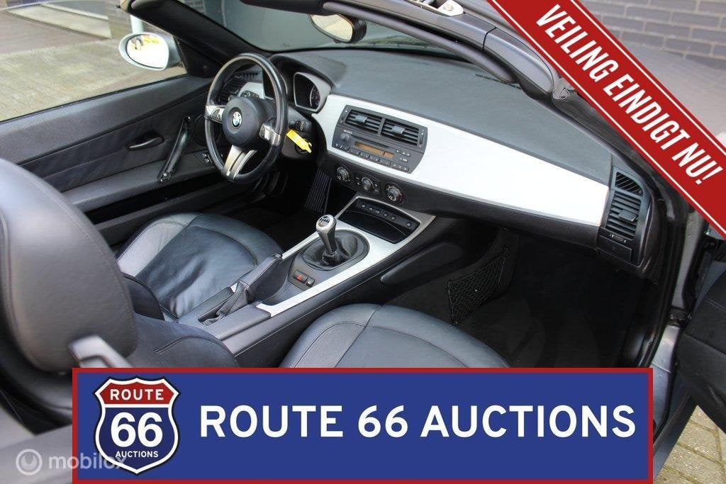 BMW Z4 2.0i | 2007 | Route 66 Auctions, Auto's, BMW, Gebruikt, Zwart, Bedrijf, Handgeschakeld