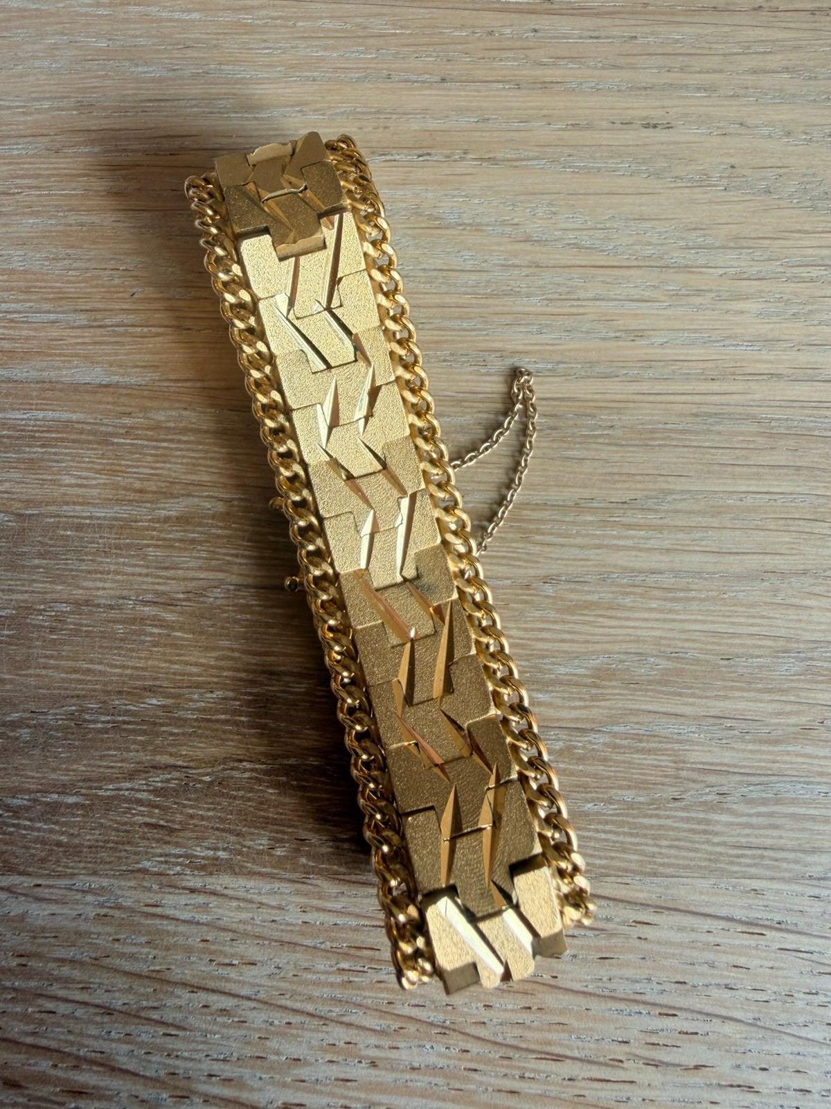 Brede vintage retro schakelarmband – Jaren 70, Ophalen, Zo goed als nieuw