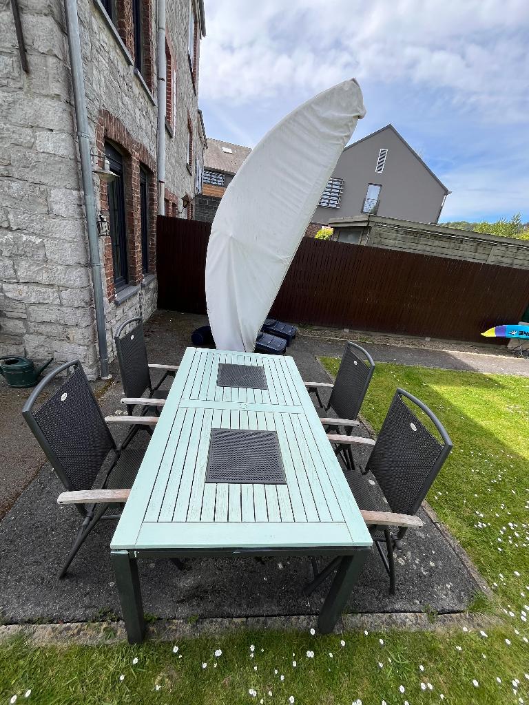 Hartman Prestige tuintafel en stoelen, Ophalen, 4 zitplaatsen, Gebruikt, Loungeset