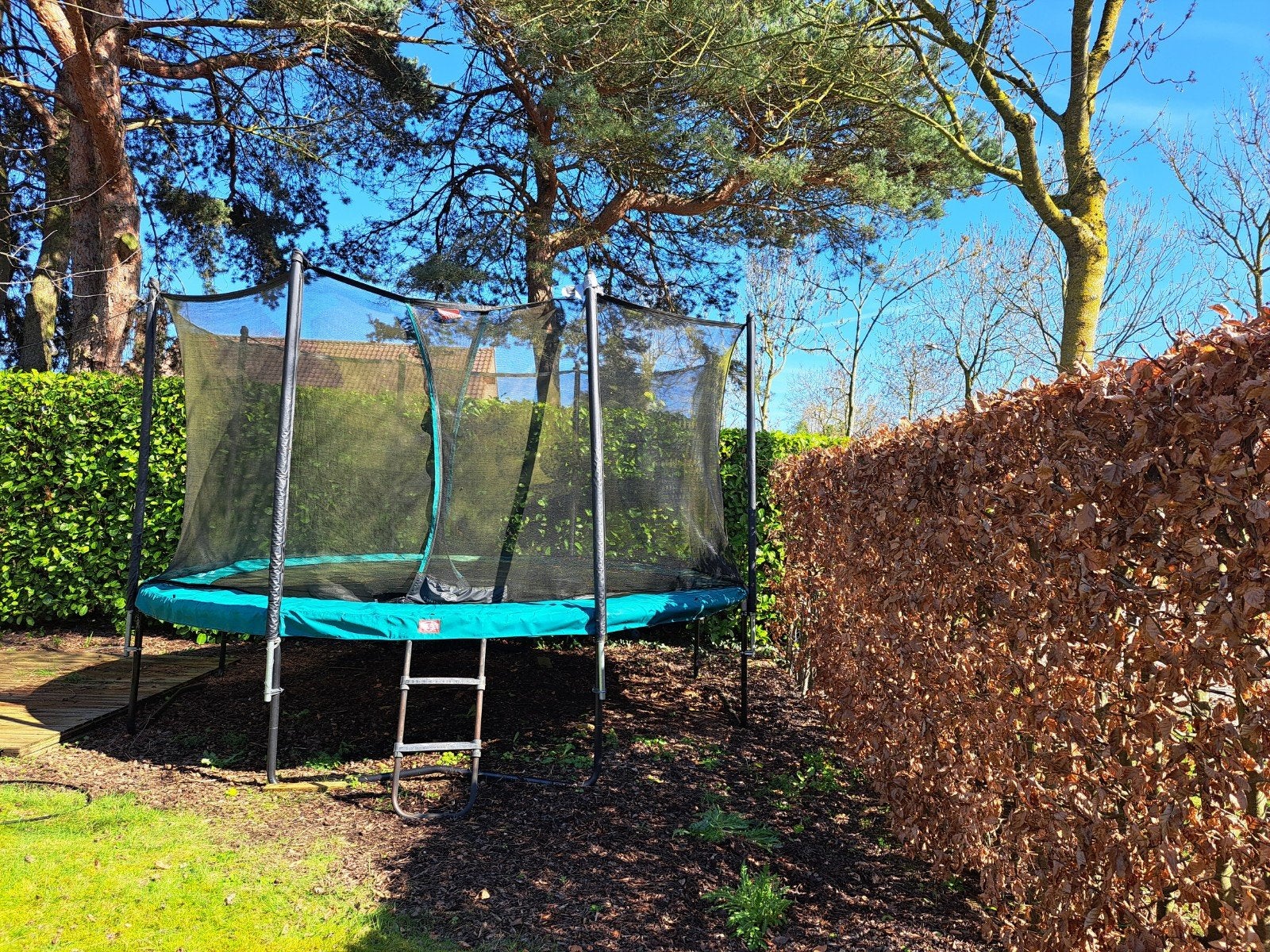 Trampoline Berg 340cm, Ophalen, Gebruikt