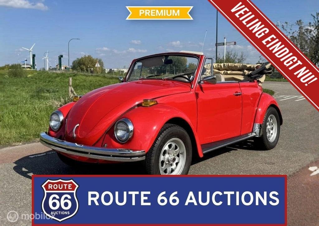 Volkswagen Beetle Cabriolet | 1970 | Route 66 Auctions, Auto's, Volkswagen, Zwart, Bedrijf, Handgeschakeld