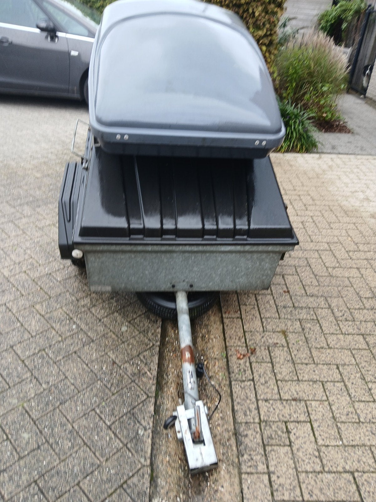 remorque à bagages avec coffre de toit, Autos : Divers, Enlèvement, Utilisé