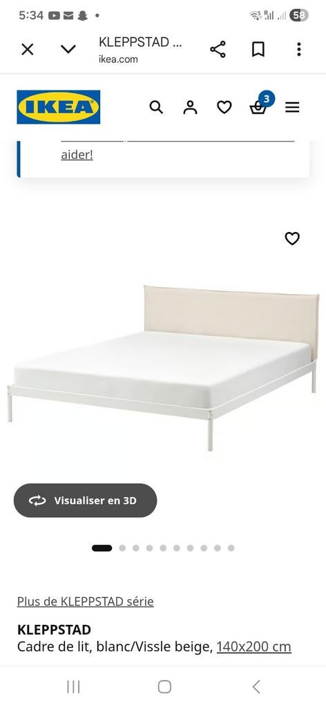 Lit avec matelas, Enlèvement