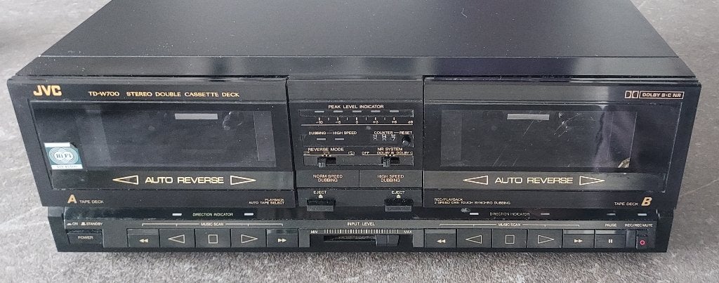 JVC TD-W700 double K7 deck, Ophalen of Verzenden, Dubbel, JVC, Auto-reverse
