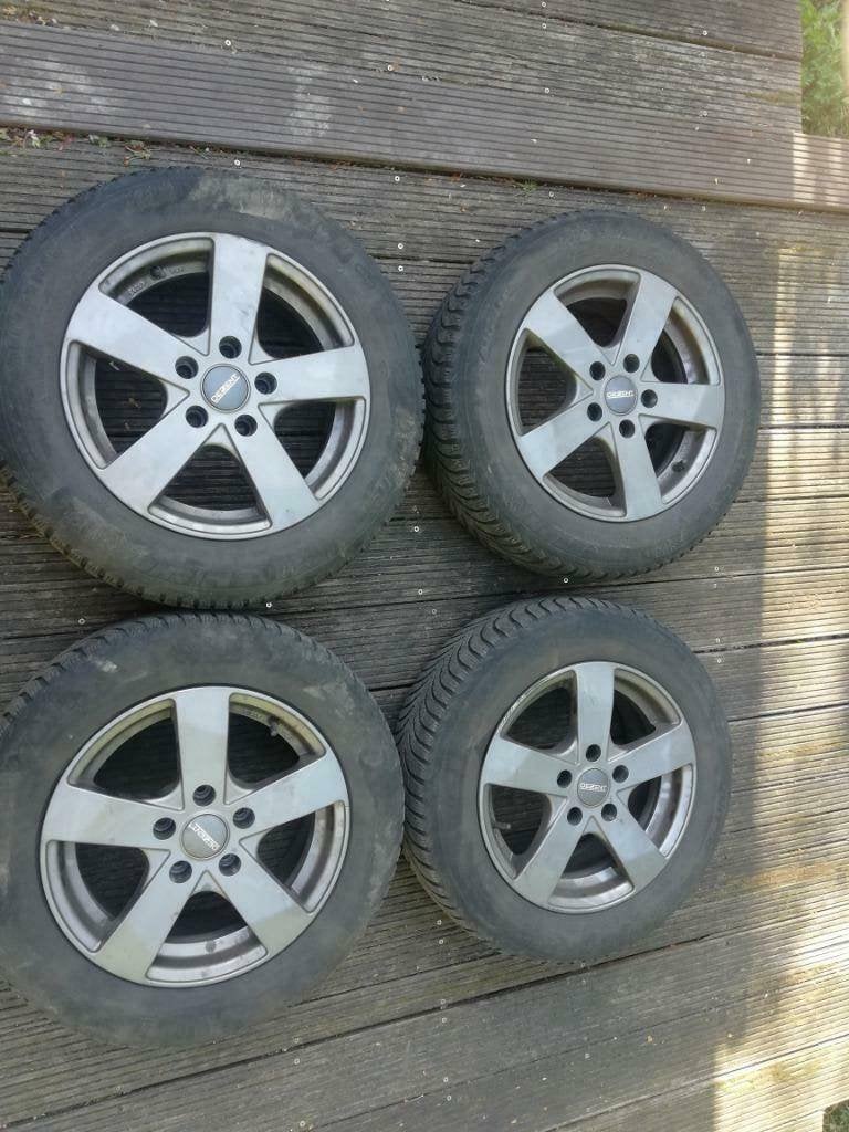 4 JANTES ALU + PNEUS HIVER MICHELIN 185/65/R15, 15 pouces, Pneus et Jantes, Pneus hiver, Véhicule de tourisme