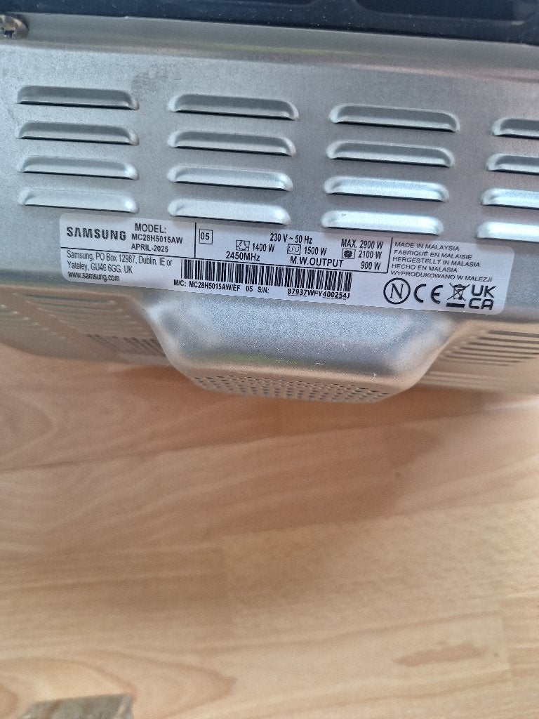 Combi-microgolfoven Samsung MC28H5015AW, Comme neuf, Enlèvement, 45 à 60 cm, Plaque tournante
