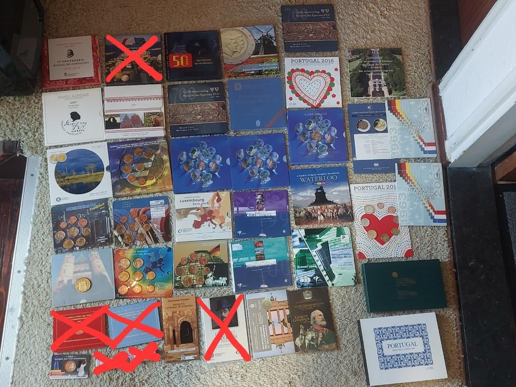Grand lot d'Eurosets ou séparément, Enlèvement, Monaco, 2 euros