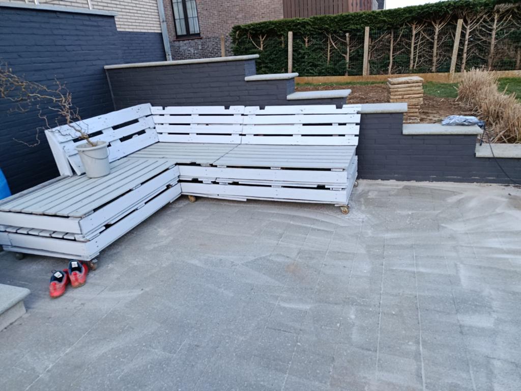Loungebank met kussens, Tuin en Terras, Ophalen