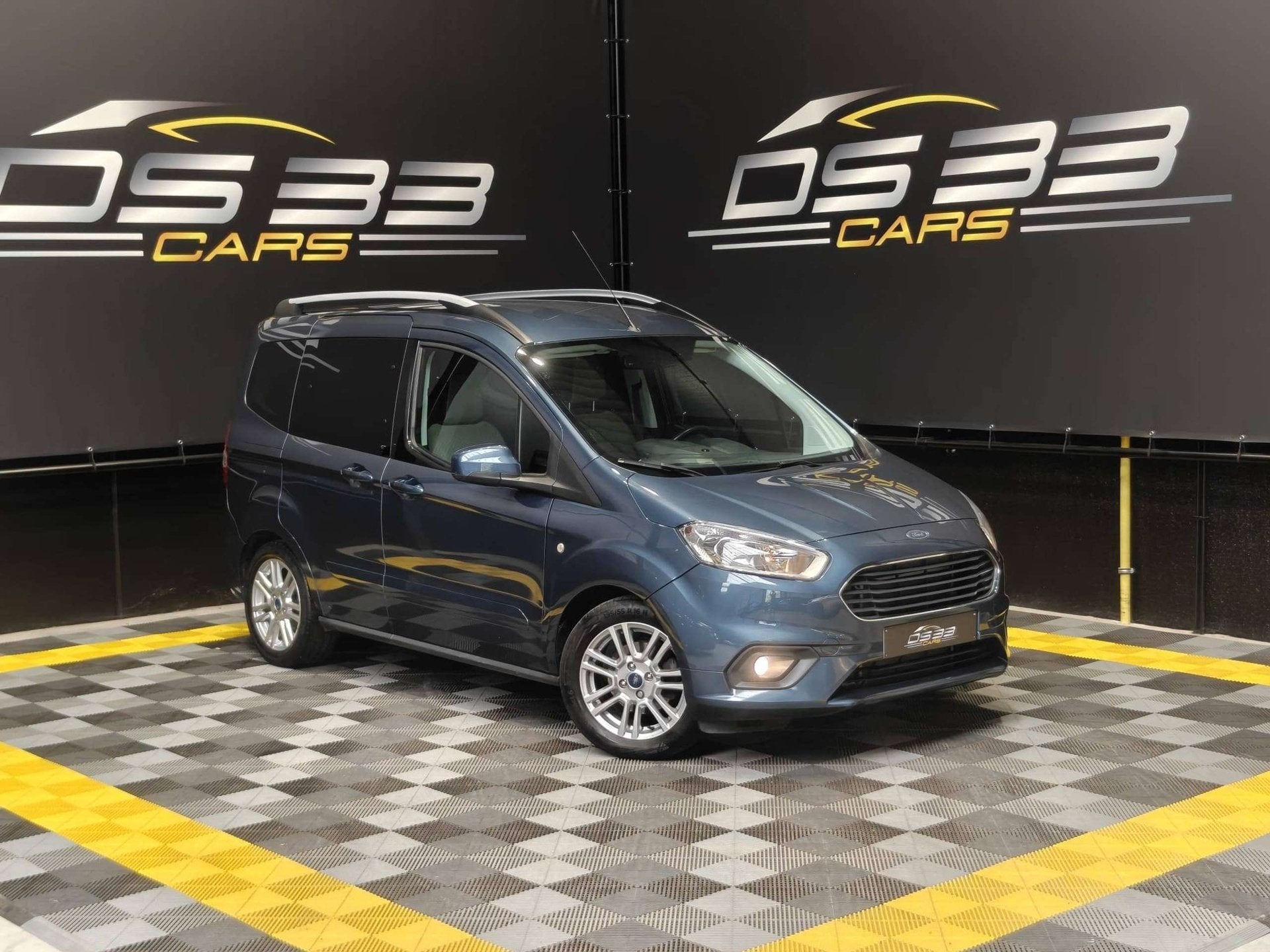 Ford Tourneo Courier 1.0 5-zit/Airco/Trekhaak/16"/Cruise, Stof, Gebruikt, Blauw, Bedrijf