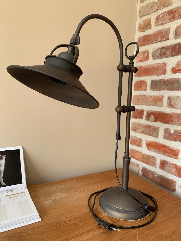 Bureaulamp landelijk, Huis en Inrichting, Ophalen of Verzenden, Zo goed als nieuw, Bureaulamp, Landelijk