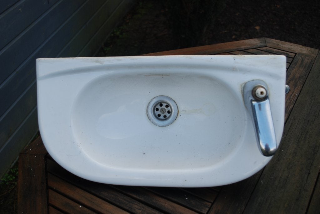 handwasser wc, Ophalen, Gebruikt, Steen, Wastafel