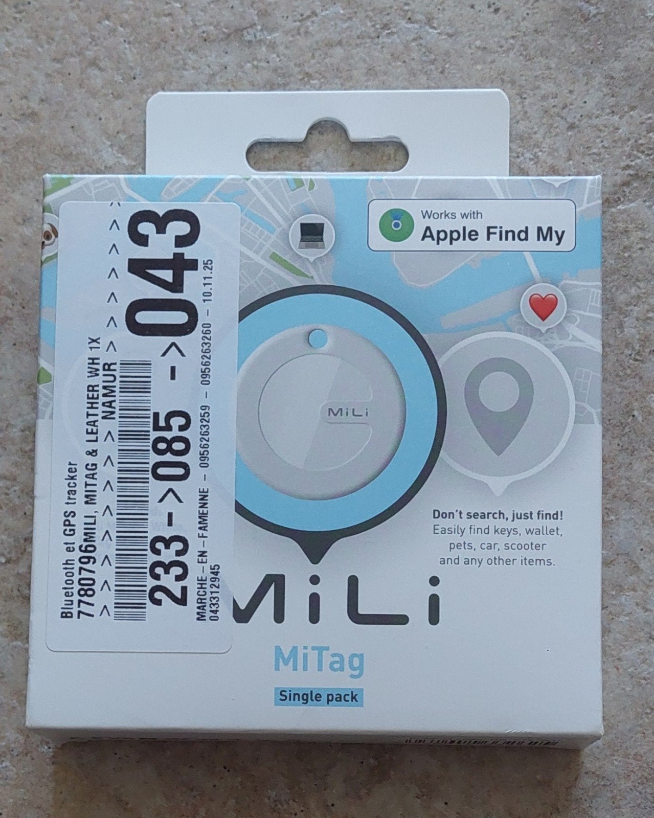 Bluetooth et GPS traceur Mili Mitag Apple neuf., Enlèvement, Apple