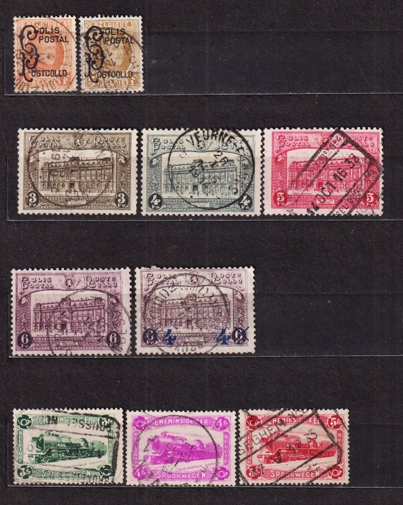 België Spoorwegzegels 1928-34 TR168-TR177 gestempeld, Verzenden, Gestempeld, Treinen, Gestempeld