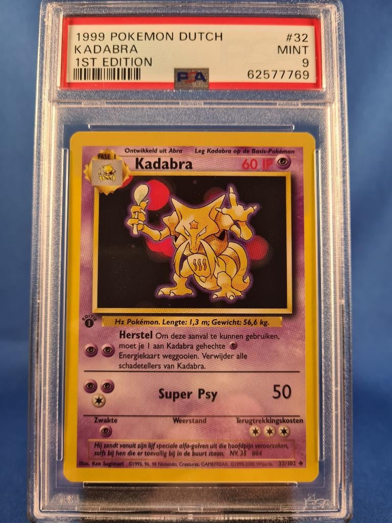 Kadabra 32/102 - Base (1st edition) (PSA 9) (NL), Envoi, Utilisé