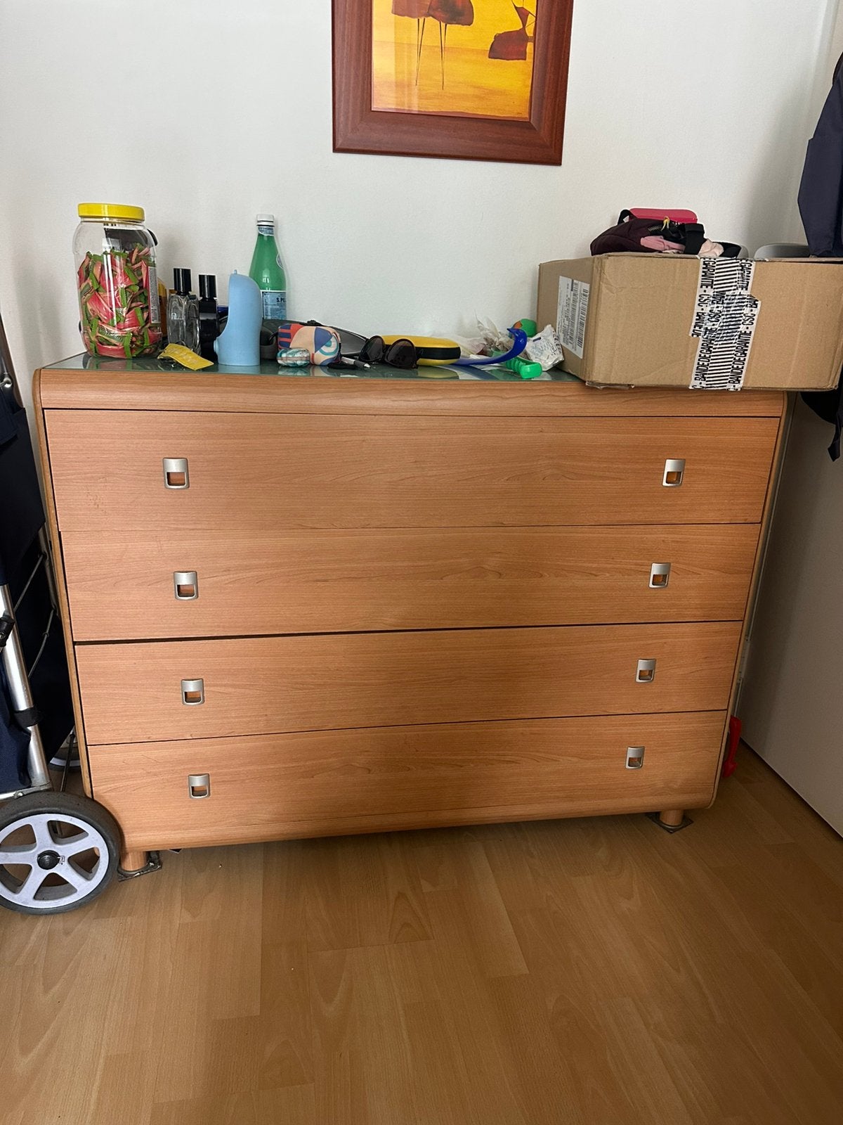 Commode en bois à 3 compartiments, Maison & Meubles, 3 ou 4 tiroirs, 25 à 50 cm, Moins de 100 cm, Comme neuf