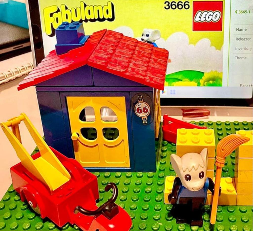 Vintage LEGO Fabuland-set jaren 80 - Service Station (3666), Ophalen of Verzenden, Gebruikt, Duplo