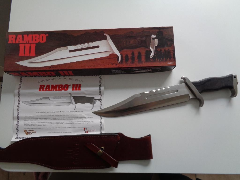 Rambo 3 bowie knife, Verzamelen, Ophalen of Verzenden, Zo goed als nieuw, Film, Beeldje, Replica of Model
