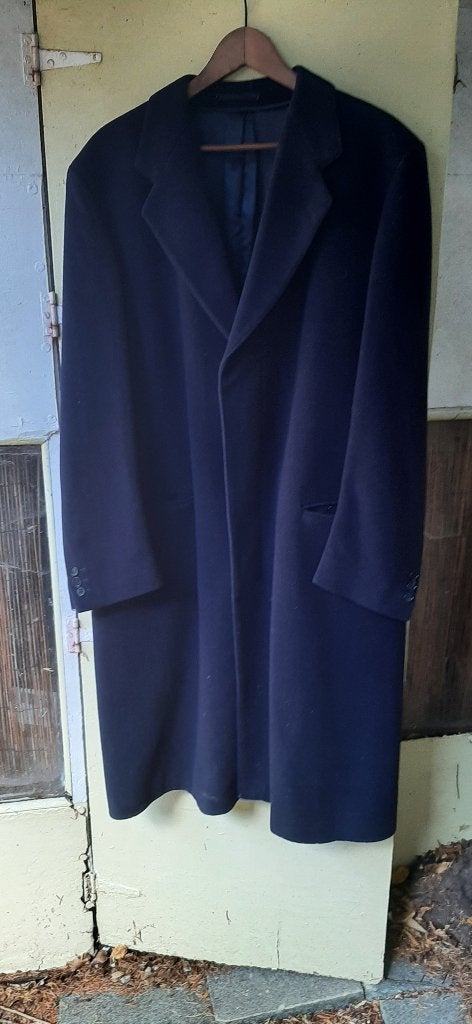Manteau cachemire, Enlèvement, Comme neuf, Taille 42/44 (L), Bleu