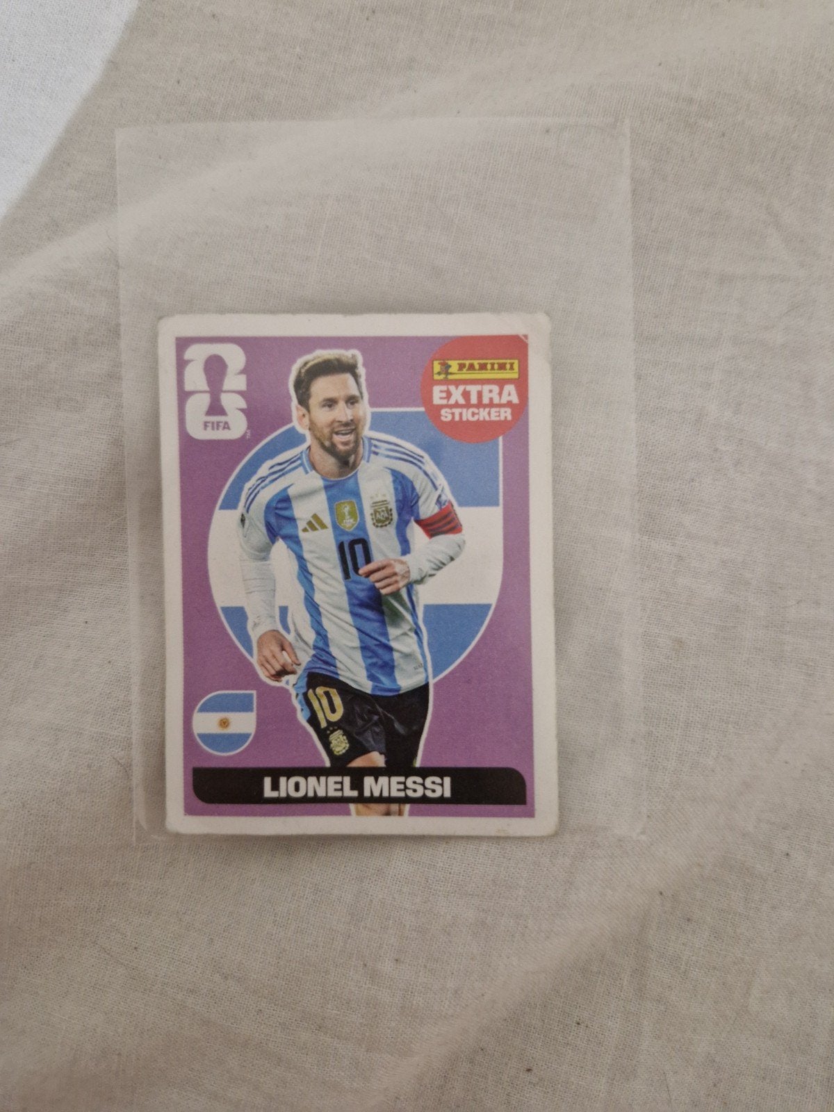 Messi paars extra sticker WK, Enlèvement, Autocollant