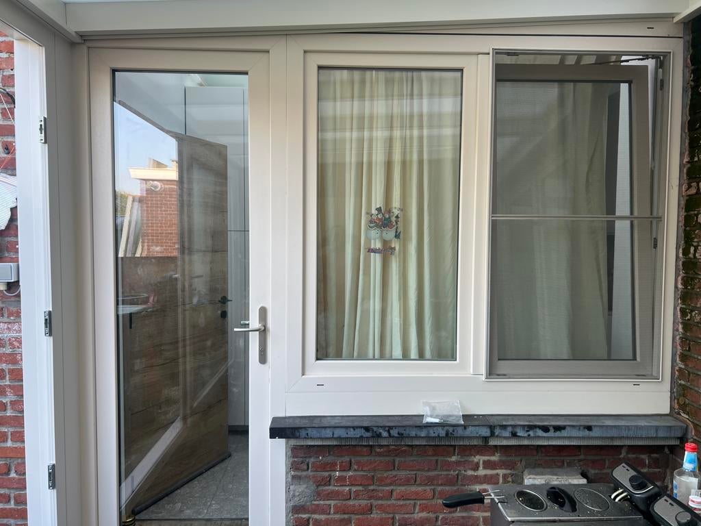 Deur en dubble raam, Ophalen, Glas, Vouwdeur, 120 cm of meer