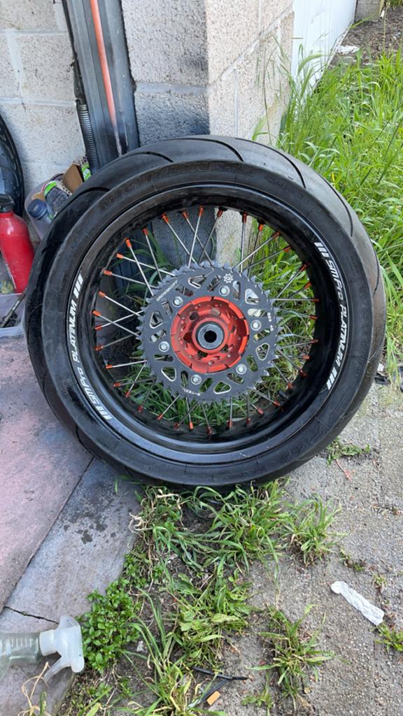 Supermoto velgen smpro ktm exc voor en achter, Ophalen of Verzenden