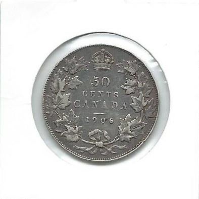 Canada, 50 Cents 1906., Ophalen of Verzenden, Noord-Amerika, Losse munt, Zilver