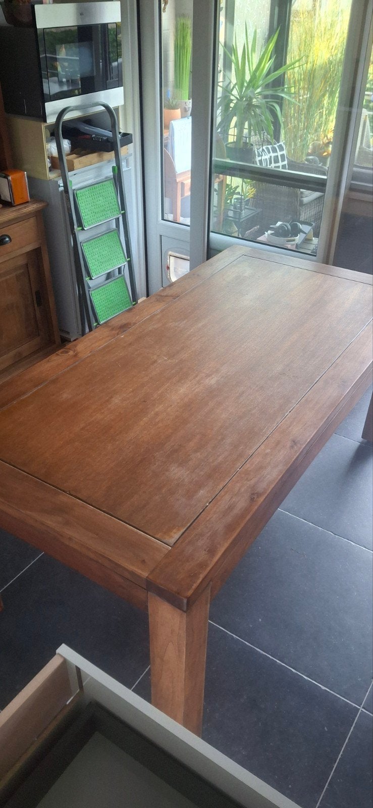 eetafel in massief hout .Gratis, Huis en Inrichting, Ophalen, 50 – 75, Gebruikt, 75 tot 100 cm