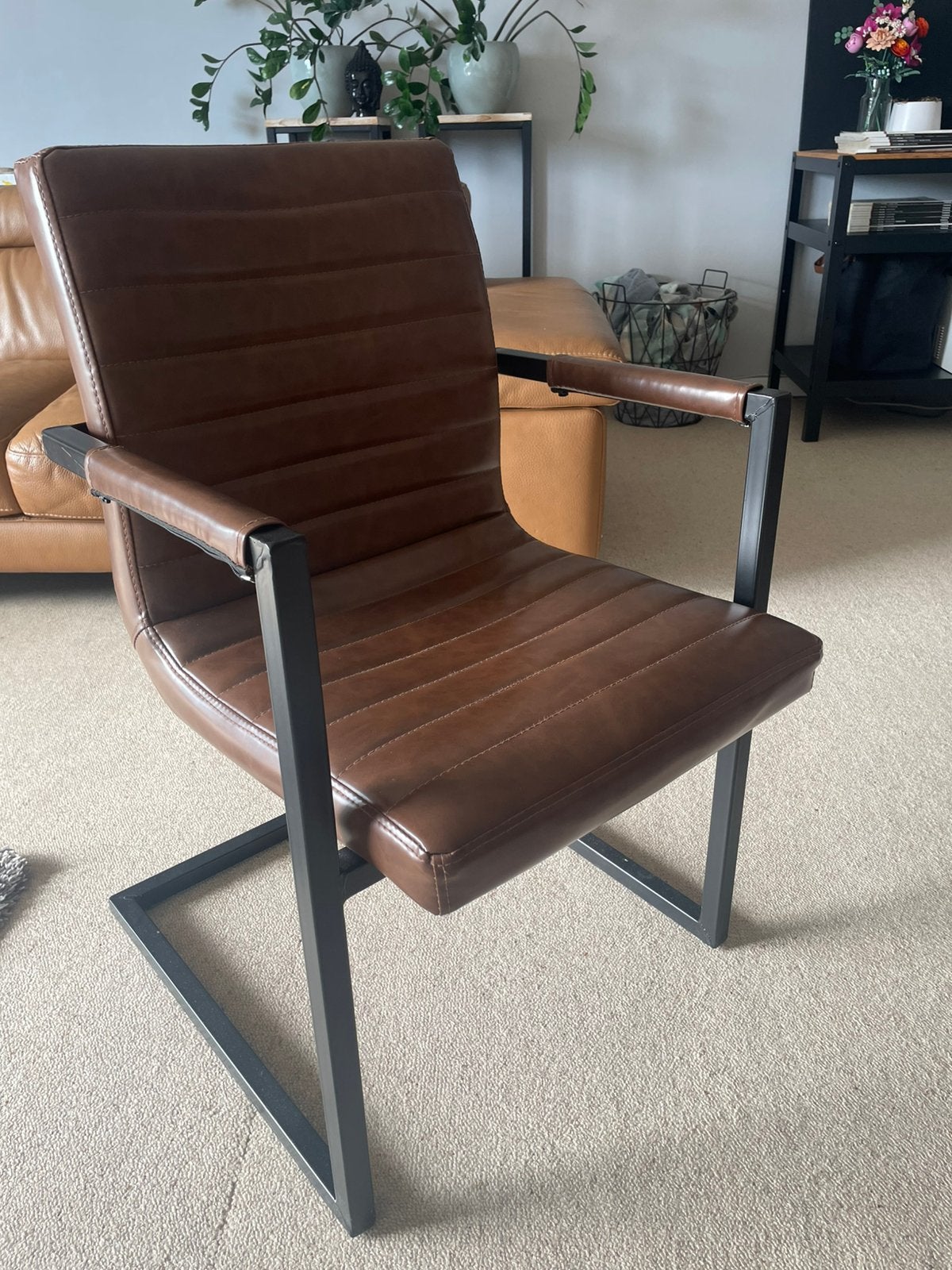 Stoel eetkamerstoel industrieel, Ophalen, Zo goed als nieuw, Zwart, Vijf, Zes of meer stoelen