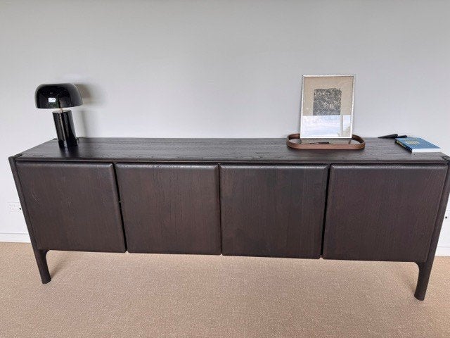 Complete eethoek + sideboard (megabundel), Ophalen, Zo goed als nieuw, 8 stoelen of meer