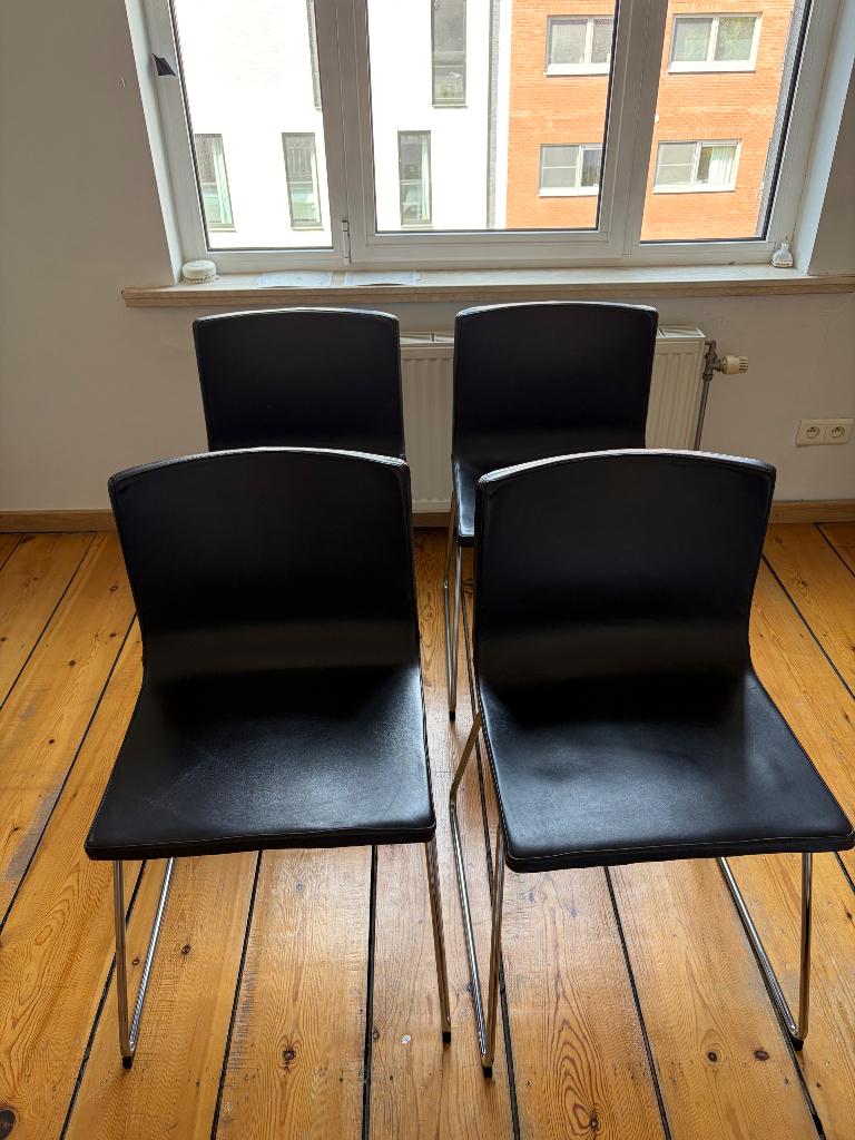 4 donker bruine eettafel stoelen, Huis en Inrichting, Stoelen, Ophalen, Gebruikt, Bruin, Vier