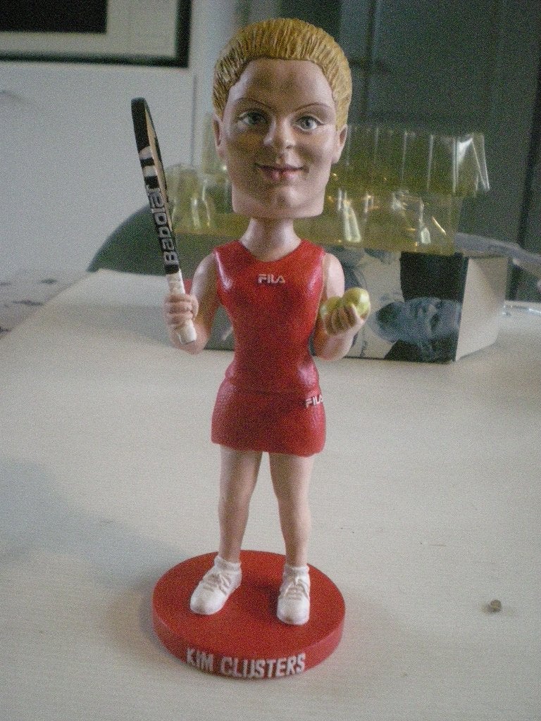 kim clijsters bobblehead, 22 cm, Ophalen of Verzenden, Zo goed als nieuw