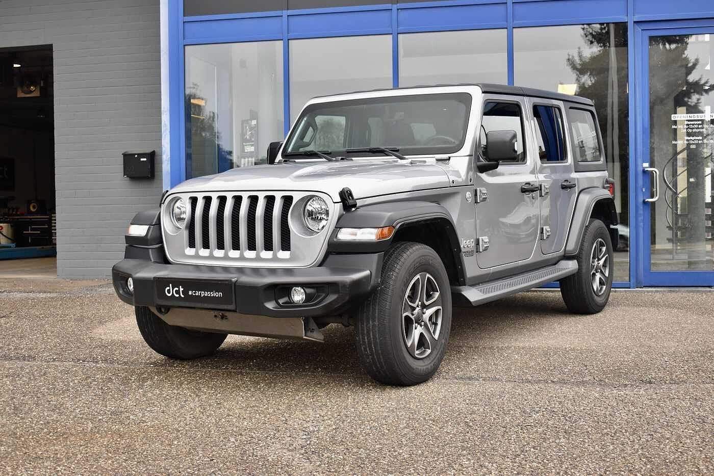 Jeep Wrangler Unlimited Sport Camera Airco 1st owner, Autos, Argent ou Gris, Achat, Entreprise, 200 ch