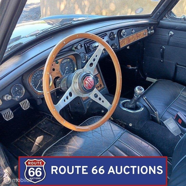 MG MGB GT | 1966 | Route 66 Auctions, Auto's, Oldtimers, Zwart, Bedrijf, Handgeschakeld, Overige carrosserie