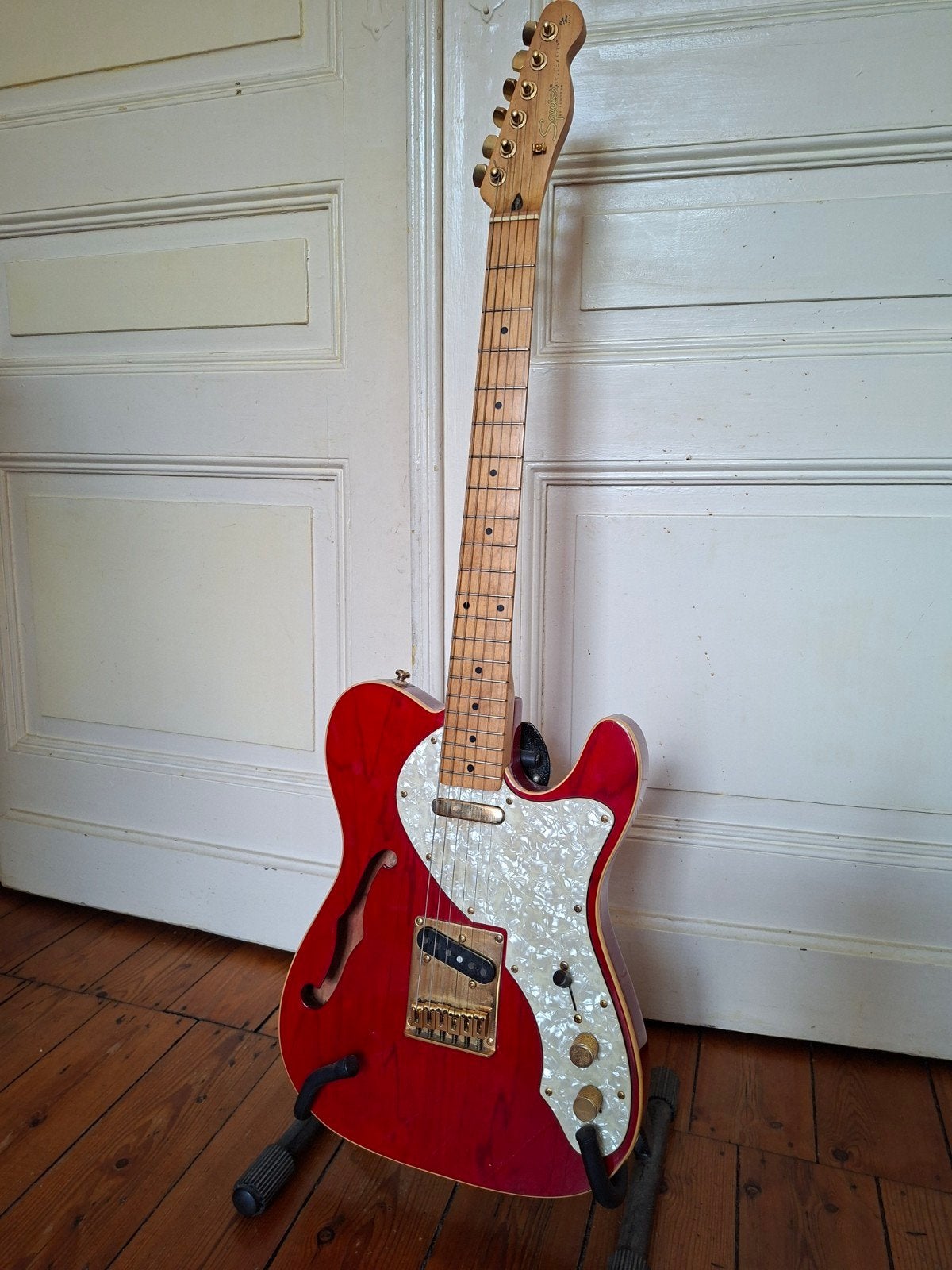 Zeldzame Squier Pro Tone Tele Thinline, Muziek en Instrumenten, Fender