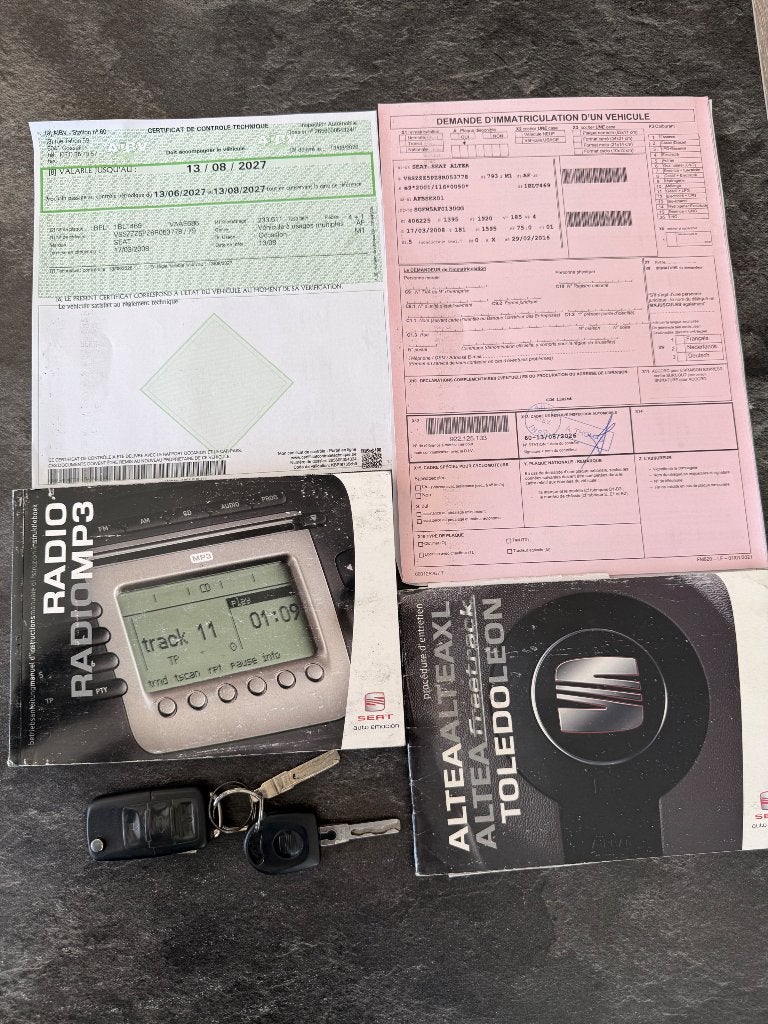 Seat Altea 1.6 essence prêt à immatriculer ct vierge, Autos, 5 portes, Tissu, Euro 4, 4 cylindres