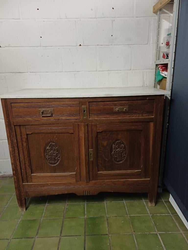 commode in eik, Antiek, 25 à 50 cm, Moins de 100 cm, 100 à 150 cm