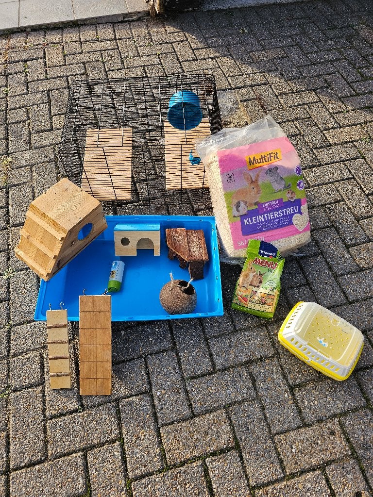 Hamsterkooi startpak alles in, Animaux & Accessoires, Enlèvement, Comme neuf, Cage, Hamster