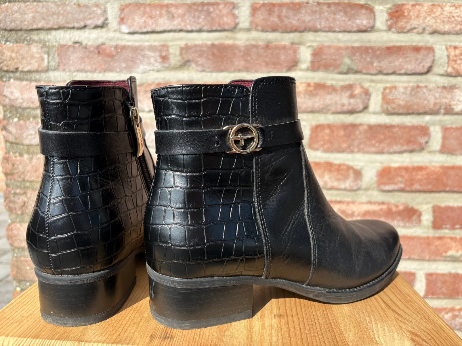 Zwarte enkellaarsjes, Comme neuf, Enlèvement, Boots et Botinnes, Noir