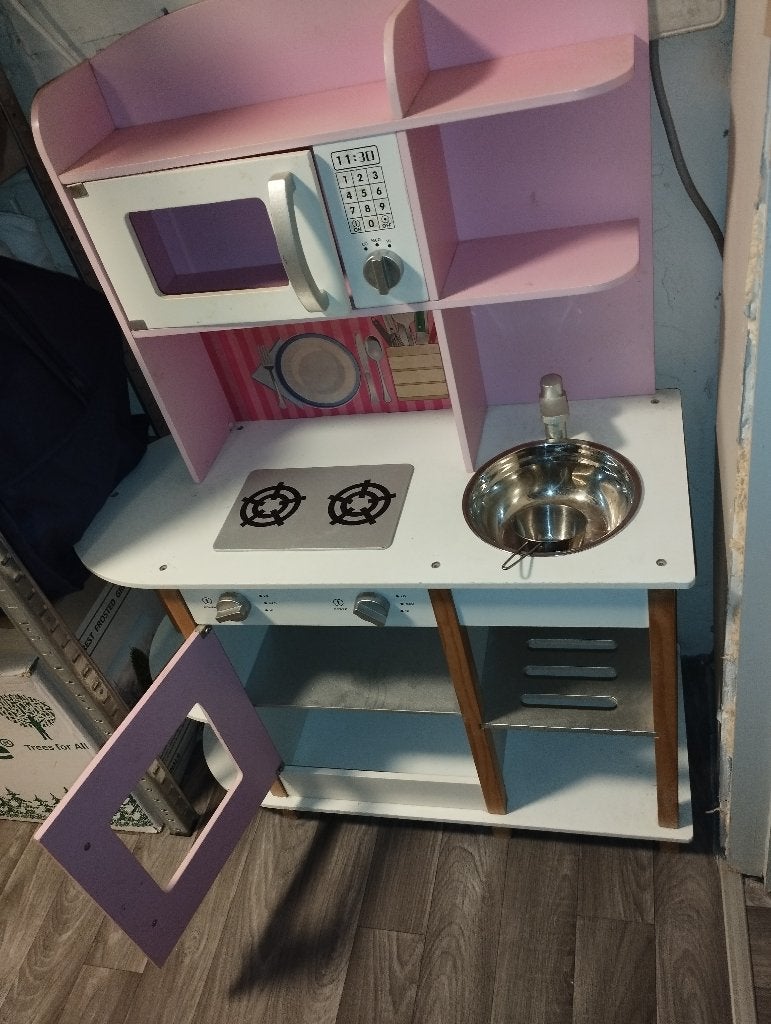 Houten speel keuken, Ophalen, Gebruikt, Hout, Speelkeuken