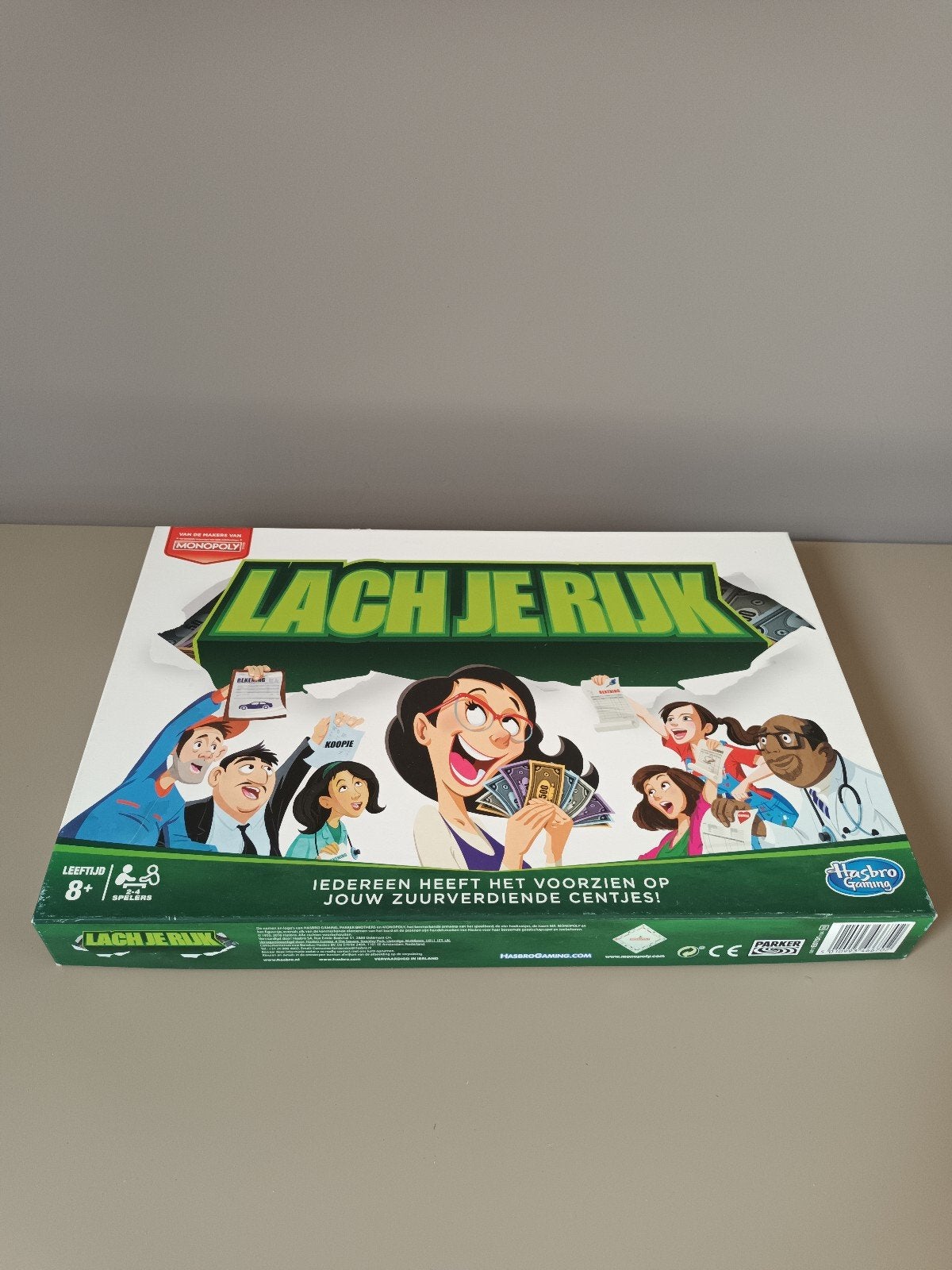 lach je rijk, slechts 1 keer gespeeld, Drie of vier spelers, Ophalen, Zo goed als nieuw, HASBRO