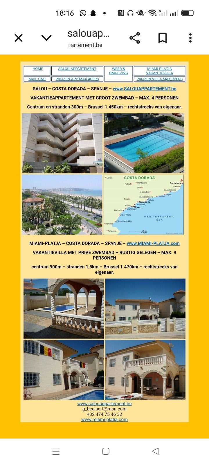 Miami platja huis te huur 8 personen 250 Euro per nacht..., Vakantie