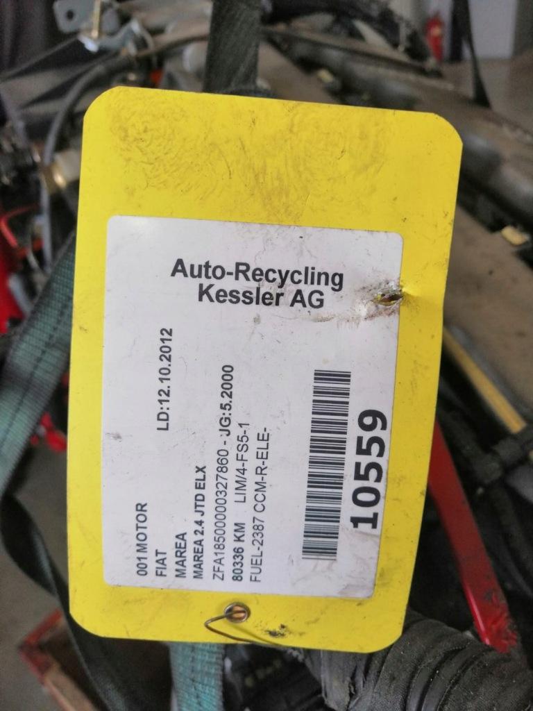 Moteur 185A6000 Nu MAREA FIAT, Envoi, Utilisé, Daihatsu