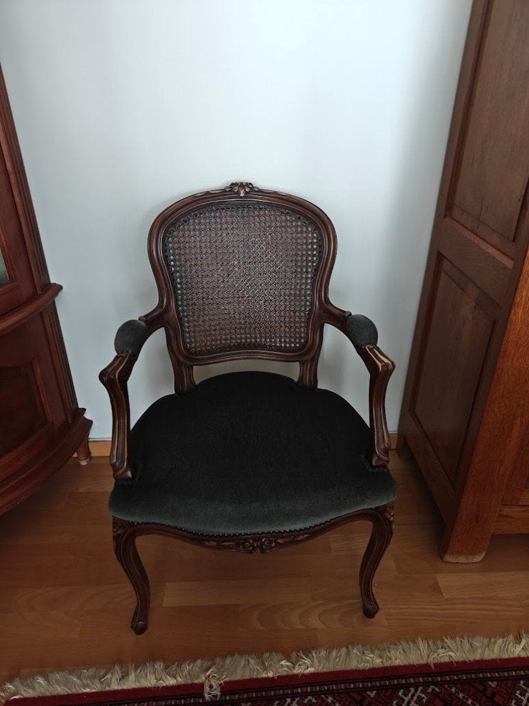 Louis XV-stijl fauteuil/armstoel, Maison & Meubles, Autres couleurs, Bois, Enlèvement, Utilisé